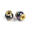 Resin Beads with Brass Rhinestone Rondelle KK-H490-05G-09-2
