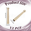 12Pcs Alloy Cord Ends FIND-HY0004-71LG-2