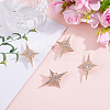 4Pcs Alloy Rhinestone Lapel Pins for Backpack Clothes JEWB-HY0001-64A-4