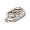 304 Stainless Steel Pendants STAS-D049-03E-3