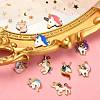 60Pcs 10 Styles Alloy Enamel Pendants ENAM-CJ0002-69-5