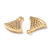 Brass Micro Pave Cubic Zirconia Charms KK-Q779-03G-2
