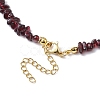 Natural Garnet Chip Beaded Necklace NJEW-JN04616-09-5