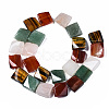 Natural Green Aventurine & Rose Quartz & & Red Agate & Tiger Eye Beads Strands G-S364-092-2