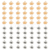 70Pcs 2 Colors Tibetan Style Alloy Pendants FIND-LP0002-37-1