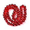 Transparent Electroplate Glass Beads Strands X-EGLA-N012-06A-2