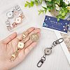 4Pcs 4 Colors Heavy Duty Alloy Retractable Keychain Clasps FIND-SC0004-32-3