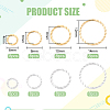 64Pcs 8 Style Brass Linking Rings KK-BC0009-44-2