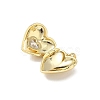 Brass Micro Pave Cubic Zirconia Locket Pendants KK-F905-05G-01-2