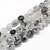 Natural Black Rutilated Quartz Beads Strands G-R445-8x10-18-1