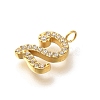 Ion Plating(IP) 304 Stainless Steel Micro Pave Cubic Zirconia Pendants STAS-H228-01G-02-2