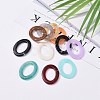 Oval Imitation Gemstone Acrylic Linking Rings X-OACR-R022-M-5