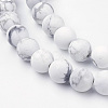 Natural Howlite Bead Strands G-G735-66F-8mm-3