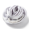 Flower Cloth with Plastic Pearl Brooch Pin JEWB-K013-01P-06-1