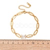 304 Stainless Steel & Cubic Zirconia Link Bracelets SA-CBAF756-06G-2