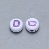 Craft Acrylic Horizontal Hole Letter Beads SACR-S201-11D-2