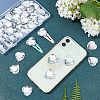 60Pcs Heart Acrylic Rhinestone Stick-On Cabochon TACR-FG0001-15B-4