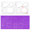 Acrylic Earring Handwork Template TOOL-WH0152-024-5