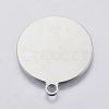 Tarnish Resistant 201 Stainless Steel Stamping Blank Tag Pendants STAS-F139-038P-2