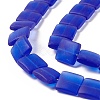 Transparent Frosted Glass Beads Strands FGLA-S001-01B-3