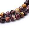 Round Natural Mookaite Beads Strands G-F216-8mm-19-3