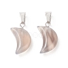 Natural Grey Agate Pendants G-Q369-17-2