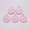 Alloy Enamel Pendants ENAM-S124-01B-09G-2