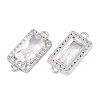 Brass Micro Pave Clear Cubic Zirconia Connector Charms CU-CBA7BFE-01B-P-3