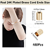 100Pcs Brass Cord Ends KK-CN0002-60-2