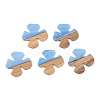 Opaque Resin & Walnut Wood Pendants RESI-S389-052A-C01-1