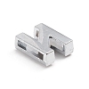 Alloy Slide Charms ALRI-WH0005-09N-P-2