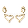 304 Stainless Steel Dangle Stud Earrings EJEW-H115-34G-1