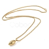 PVD Vacuum Plating 304 Stainless Steel Rugby Pendant Necklaces NJEW-Z023-02G-1