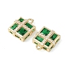 Brass Pave Cubic Zirconia Pendants KK-G462-44KCG-03-2