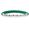 Flat Round with Heart Brass & Polymer Clay Heishi Beads Stretch Bracelets for Women BK9964-26-1