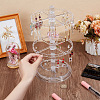 2-Tier Rotatable Round Plastic Earring Display Stands EDIS-WH0032-23-2
