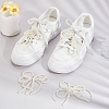 Bowknot Plastic Imitation Pearl Shoe Charms AJEW-WH0348-542B-01-3