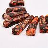 Assembled Bronzite and Imperial Jasper Beads Strands G-P298-B02-2