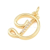 Brass Micro Pave Clear Cubic Zirconia Pendants CU-CBA7939-01D-G-2