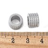 201 Stainless Steel European Beads STAS-Z124-06A-P-2