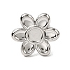 Adjustable 304 Stainless Steel Open Cuff Ring Components STAS-P403-01H-P-2