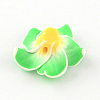Handmade Polymer Clay 3D Flower Plumeria Beads CLAY-Q192-15mm-09-2