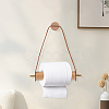 Globleland 2 Sets 2 Colors Wood & Brass Toilet Wall Hanging Perforated Rope Holder FIND-GL0001-51-5