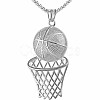 Basketball Alloy Pendant 201 Stainless Steel Box Chain Necklaces FS-WG5A2E4-03-1