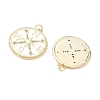 Eco-Friendly Brass Micro Pave Clear Cubic Zirconia Enamel Pendants ZIRC-C024-01G-02-1-2
