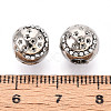Alloy Rhinestone European Beads FIND-N009-08P-3