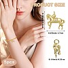 5Pcs Brass Micro Pave Clear Cubic Zirconia Pendants ZIRC-SZ0005-80-2