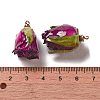 Preserved Rose with Golden Alloy Pendants FIND-M010-01F-3