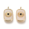 Natural White Jade & Dyed & Heated Black Agate Pendants KK-P184-01A-05G-1