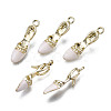 Rack Plating Alloy Enamel Pendant Rhinestone Settings ENAM-T011-133A-1
